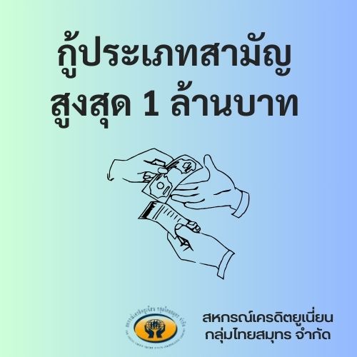 สามัญสูงสุด 1 ล้าน ดอกเบี้ย12% คนค้ำ2คน